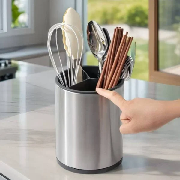 Porta Talher com Dreno - Inox - 5