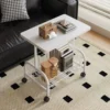 TRC0698-7 Mesa Lateral Multiuso Com Rodinhas - Branca - 7