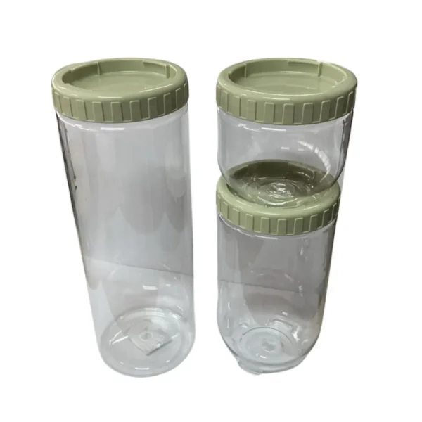 Conjunto 3 Potes Plástico Com Tampa - Sortida - 4