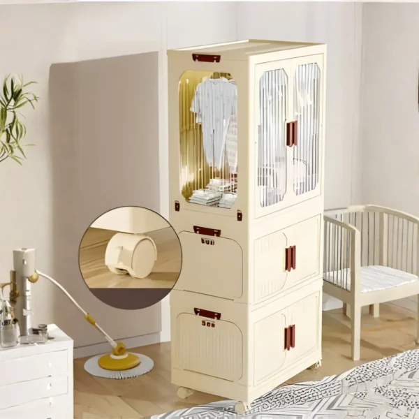 Armário Vertical Dobrável Multiuso - Branco