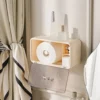 Organizador de Banheiro com Porta Papel - Creme - 3