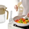 Porta Condimentos Redondo Vidro com Colher 280ml - 2
