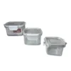 TRC1187-1 Conjunto 3 Pote Hermético Quadrado
