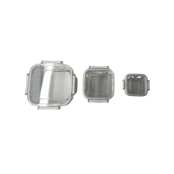 Conjunto 3 Pote Hermético Quadrado - 3