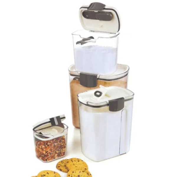 Kit 4 Potes Hermético de Plástico - 3