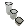 TRC1289-3 Conjunto 3 Potes Herméticos Quadrados - 3