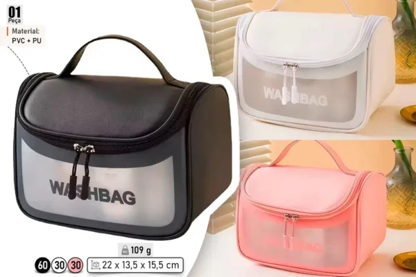 TRC1352-1 Necessaire Bolsa de Mão Organizadora com Alça - Sortida
