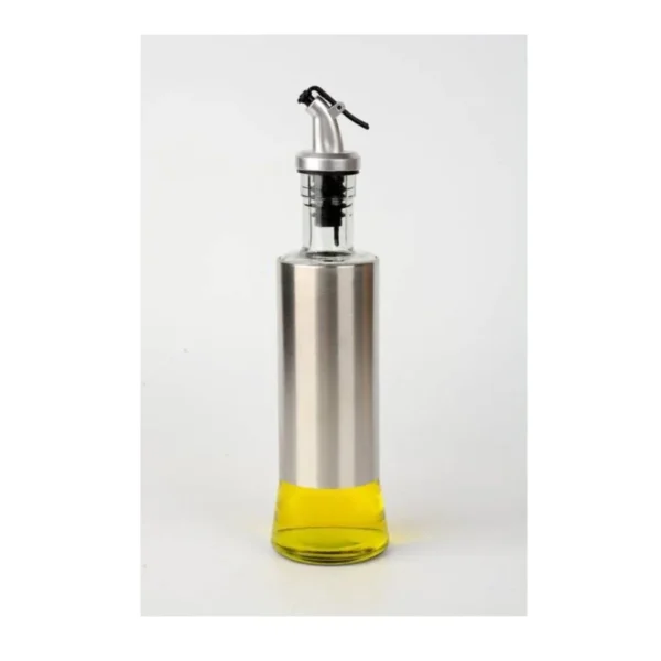 Galheteiro Azeite Vinagre 300Ml Vidro Aço Inox Dosador
