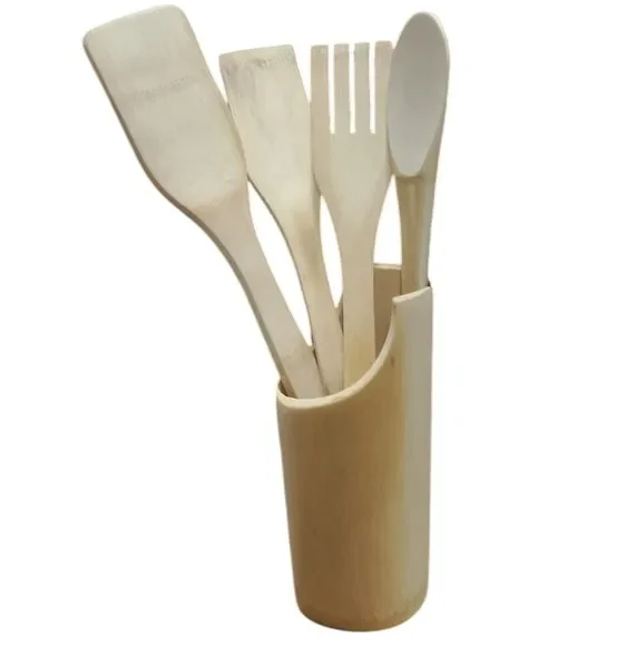 TRC7046-1 Kit 5 Peças Utensílio de Cozinha de Bambu