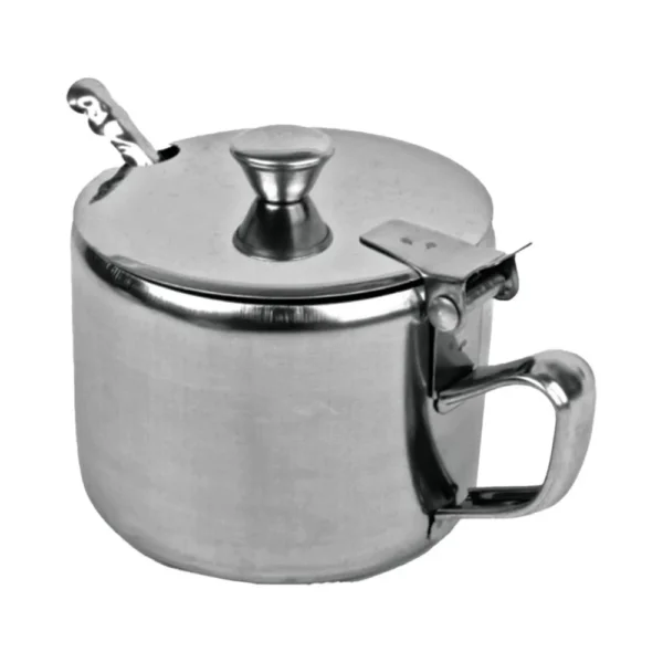 Açucareiro de aço inox com colher - 2