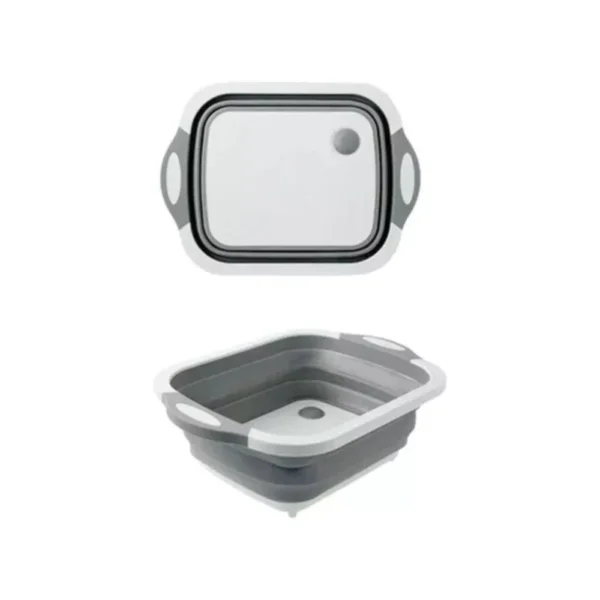 TRC8401-1 Bacia de Silicone Retrátil Multiuso - Cinza