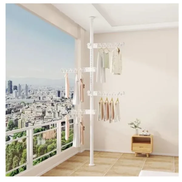 TRC8889-1 Cabideiro Vertical com 4 Braços Multiuso - Branco