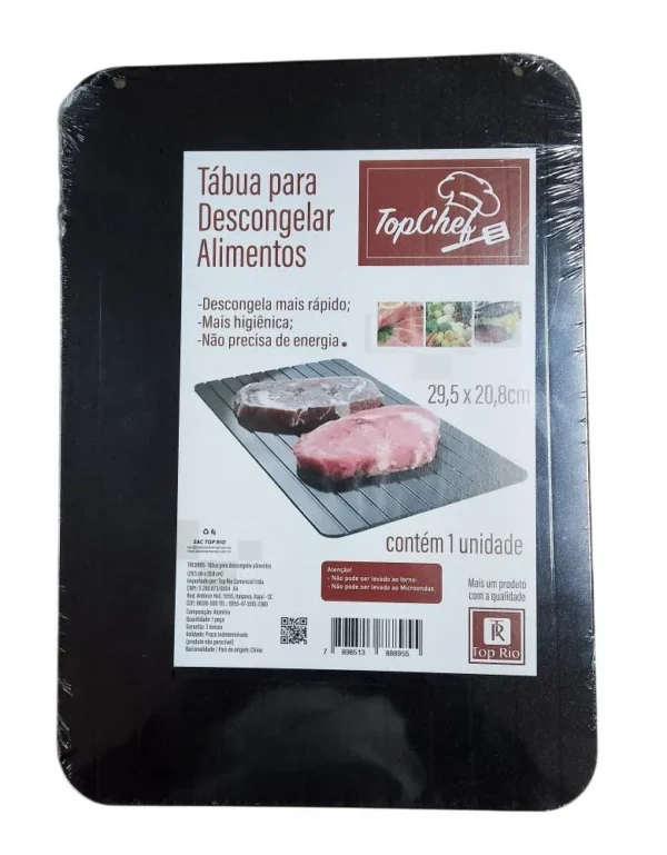 TRC8895-6 Tábua Para Descongelar Alimentos - Preta - 6