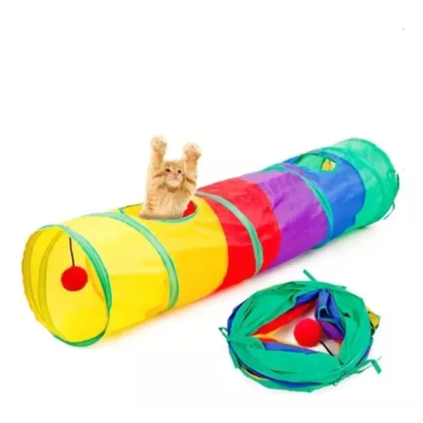TU-02-1 Túnel Colorido Para Gatos Multi Entrada