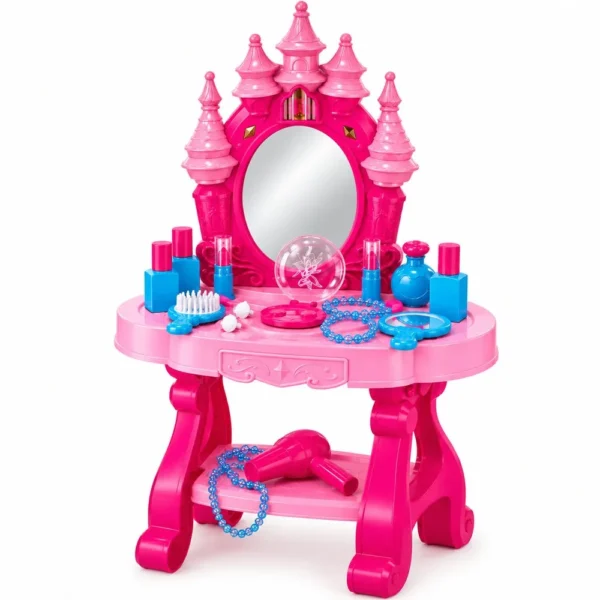 TUD0692-2 Camarim Castelo Infantil com Som, Luz e 20 Peças - Rosa - 2