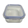 Pote Vidro Hermética Borossilicato Tampa Silicone azul 1040ml - 2