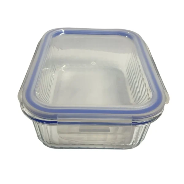 Pote Vidro Hermética Borossilicato Tampa Silicone azul 1040ml - 2