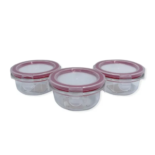 VDA13009-1 Conjunto 3 Potes De Vidro Com Tampa Hermética - 2