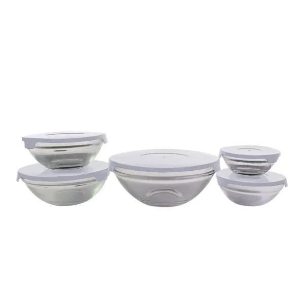 VDA1303-BR-1 Conjunto 5 Potes de Vidro Hermeticos Com Tampa - 3