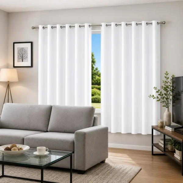 VP-1001-2 Cortina Black- out com ilhos 280m x 140m - Branca - 2