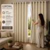 VP-1004-3 Cortina Black- out com ilhós 2,80m x 1,80m - bege - 3