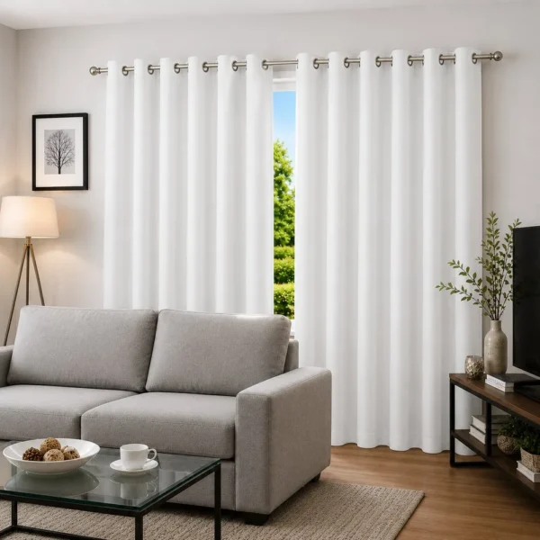 Cortina Black-out com ilhos 280x220 - Branca - 3