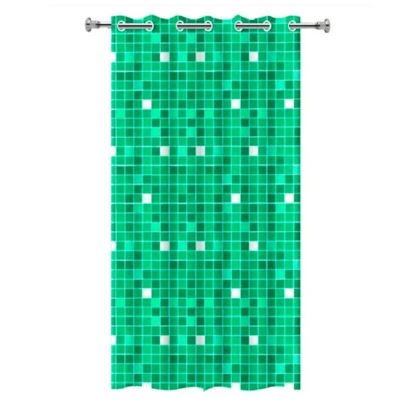 Cortina de Box Pastilha Verde c/ ilhos