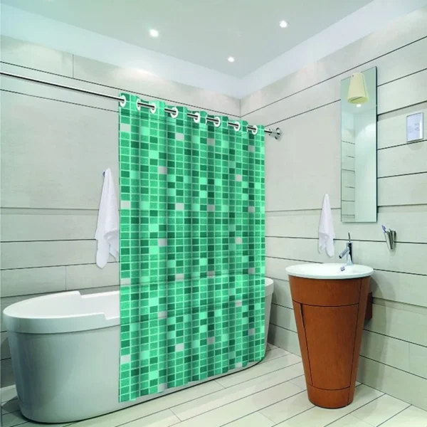Cortina de Box Pastilha Verde c/ ilhos - 2