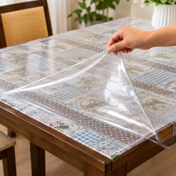 Protetor para Toalha de Mesa Quadrado - Transparente - 4