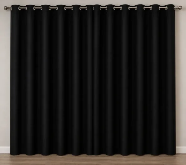 Cortina Black- out com Ilhós 280x250cm - Preto - 3
