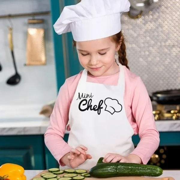 Avental Infantil Vida Pratika Mini Chef Branco - 2