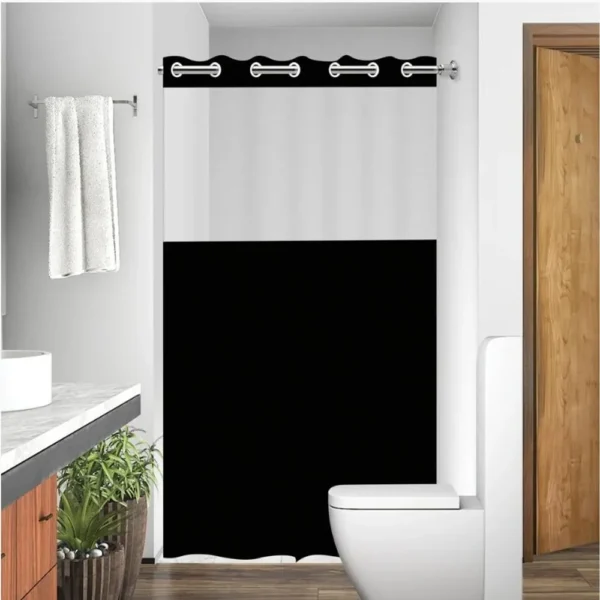Cortina de Box com Visor e Ilhós 1,38m x 1,98m