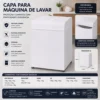Capa Para Máquina de Lavar Forrada Abertura Superior