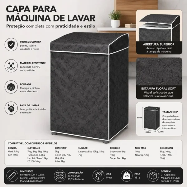 VP-3272-1 Capa Para Máquina de Lavar - 3