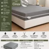Capa Protetora para Colchão Queen com Ziper - Cinza