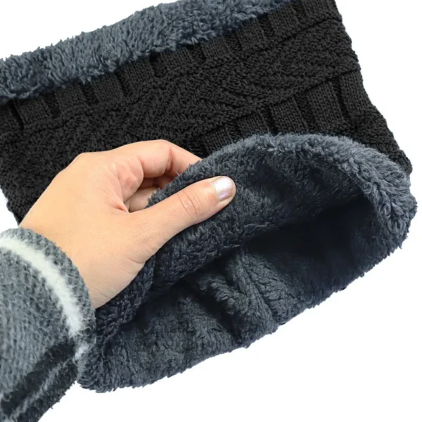 VSI01012-PT-1 Kit Gorro de Frio e Cachecol Estilo Gola - 2