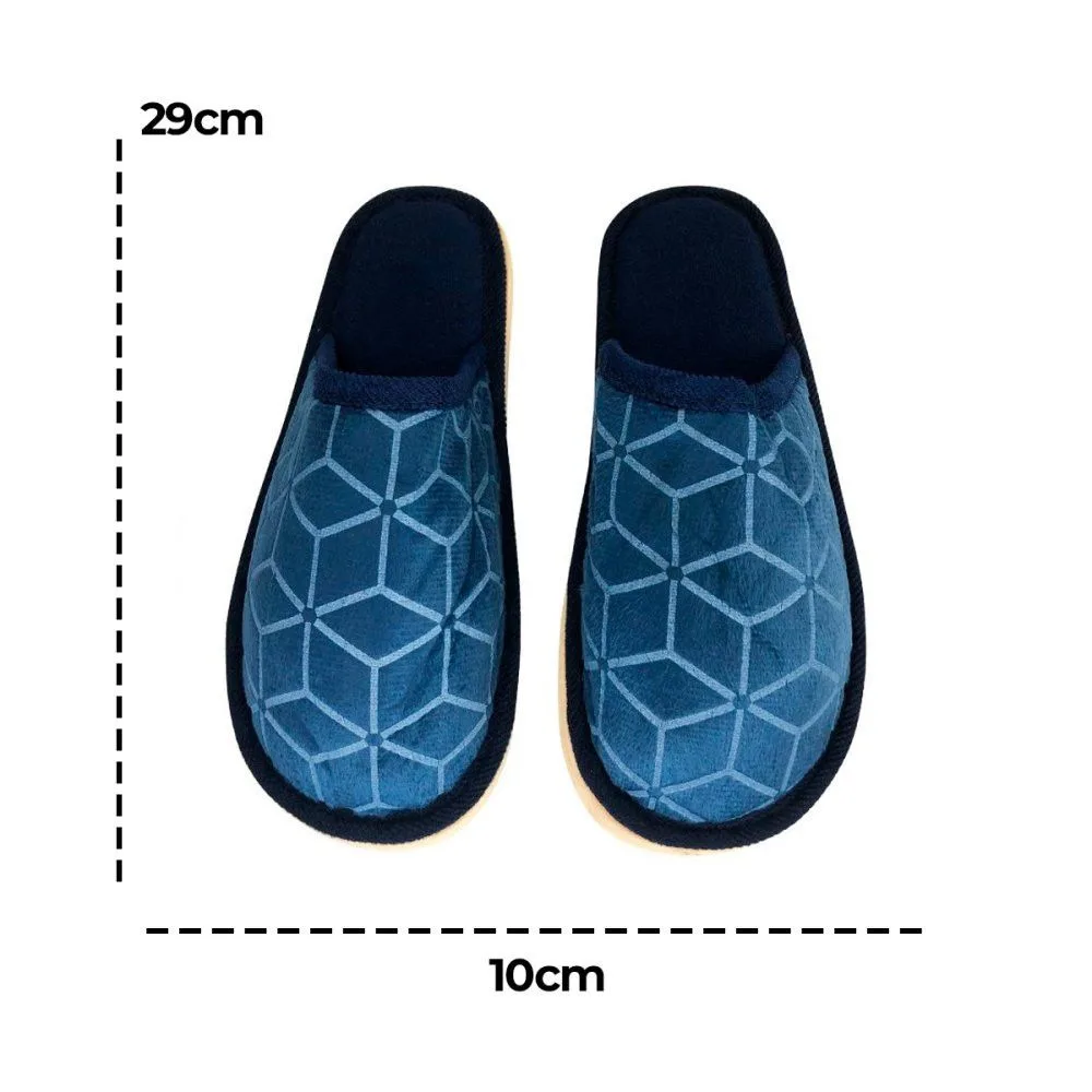 VSI06034az4445-1 Pantufa Masculina Macia Estampada