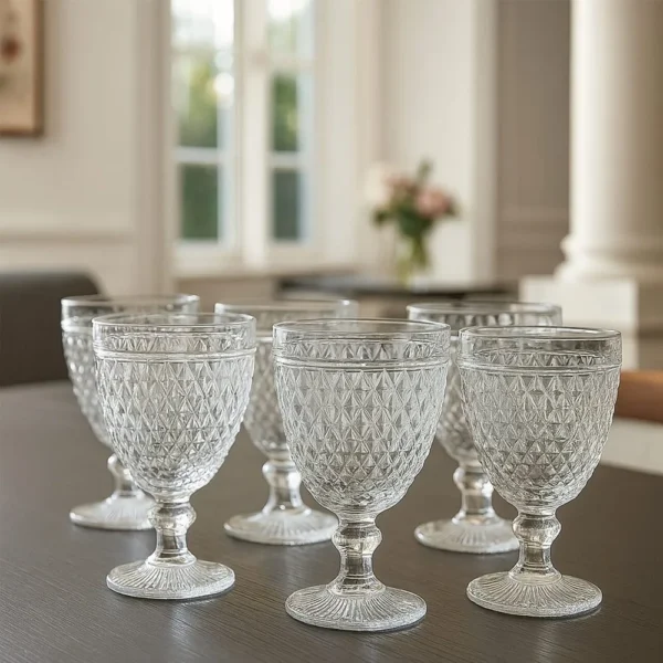 Conjunto 2 Taça Vinho Bico de Abacaxi Transparente - 2