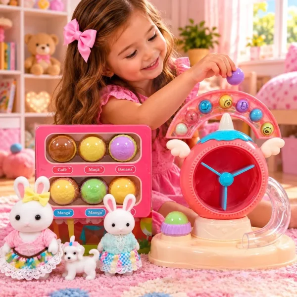 Casinha Feliz Parque de Diversões Bingo Doce Brinquedo Coelhinho Cachorrinho Multicolorido