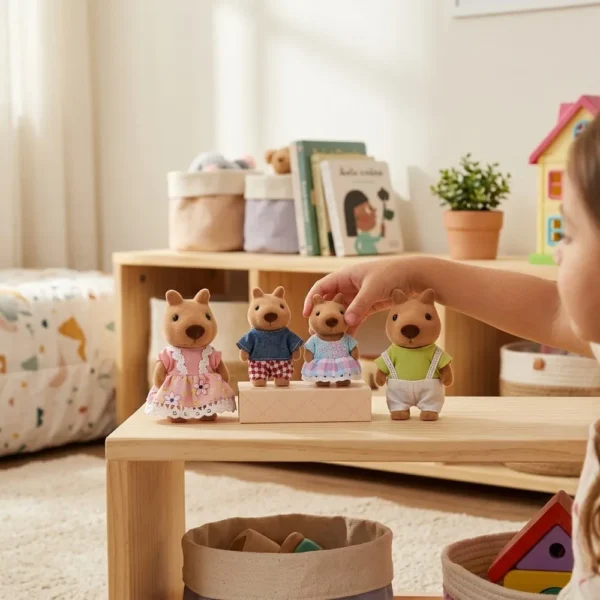 ZP01490-4 Brinquedo Família Casinha Feliz Capivara Com Personagens Roupinhas - Multicolorido
