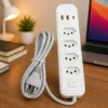 bz-w104pd-3 Extensão Elétrica com 4 Tomadas e 2 Entradas USB 2 Metros - Branco - 3