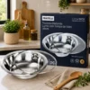 Travessa Redonda com Tampa de Vidro 36cm de Inox - 4