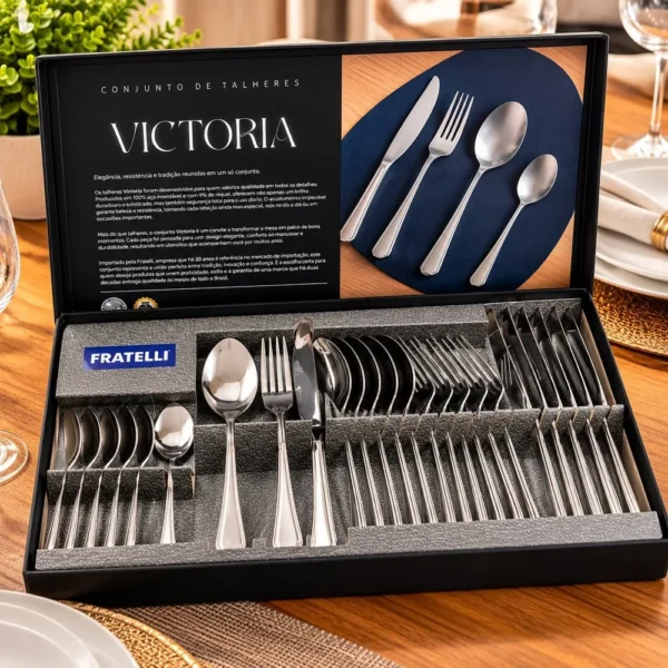 Conjunto de Talheres Victoria com 24 peças inox - 2