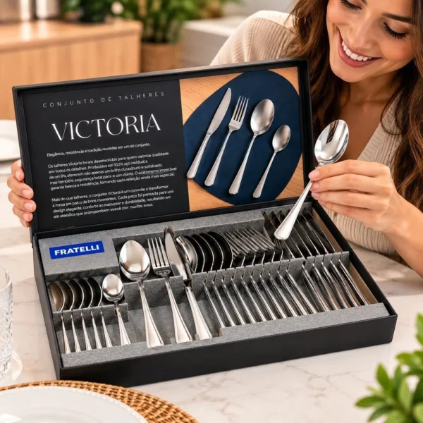 Conjunto de Talheres Victoria com 24 peças inox - 5