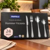 Conjunto de Talheres Hammer Victoria com 24 peças inox
