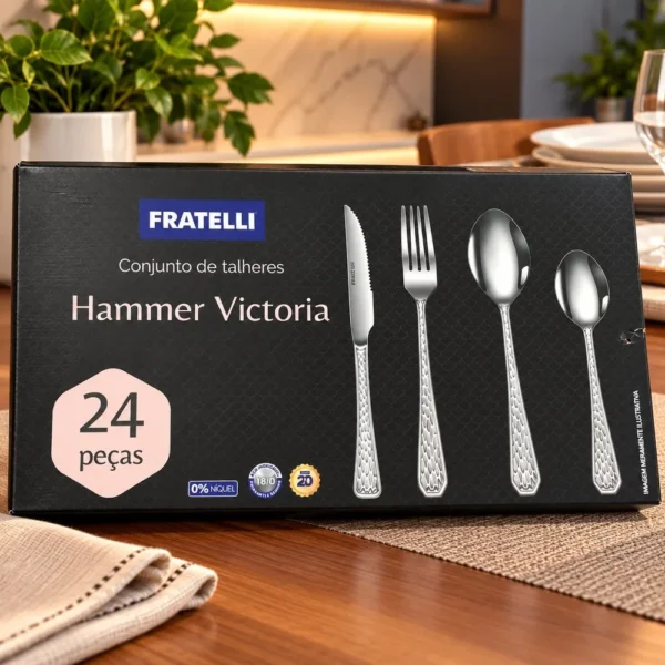 co2315038-1 Conjunto de Talheres Hammer Victoria com 24 peças inox