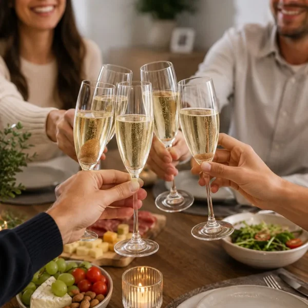 Jogo de 6 Taças para Espumante Sidera Cristal 220 ml - 2