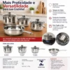Conjunto Panelas com Tampa 7 Peças - Inox