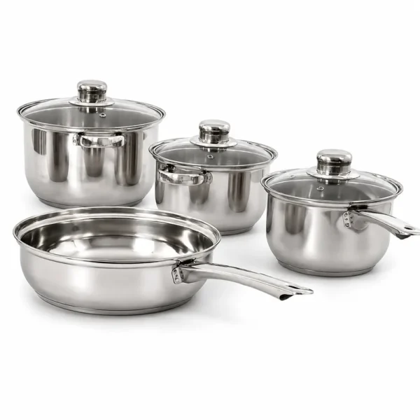 Conjunto Panelas com Tampa 7 Peças - Inox - 4