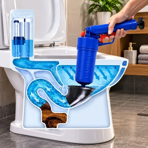 gt501-1 Desentupidor MaxDreno AirJet Bomba de Pressão Adaptador para válvula de pia lavatório Adaptador para válvula americana Adaptador para ralo Adaptador para vaso sanitário - Azul